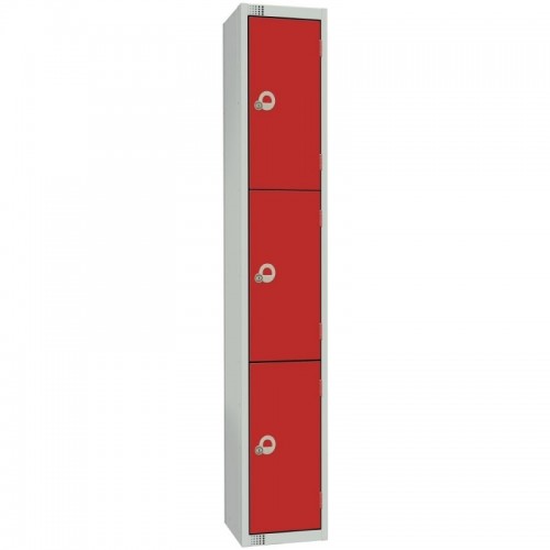 Elite Lockers Elite Four Door Electronic Combination Locker Red