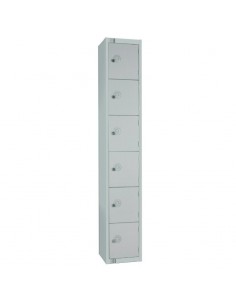 Elite Lockers Elite Six Door Coin Return Locker Grey