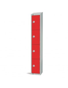 Elite Lockers Elite Four Door Coin Return Locker with Sloping To