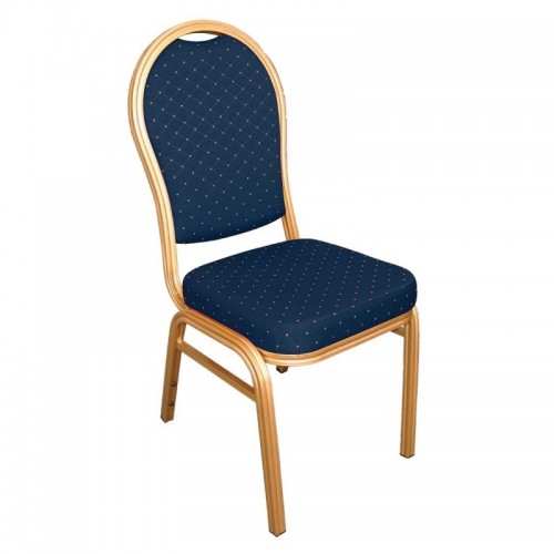 Bolero Aluminium Arched Back Banquet Chairs Blue (Pack 4)