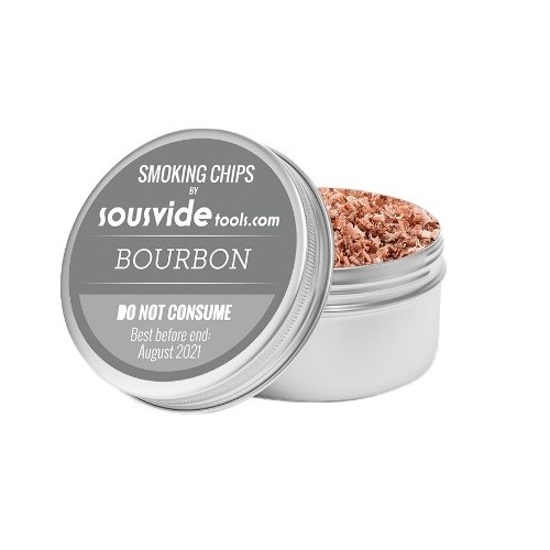 SousVideTools SVT-CHIPSBOU Bourbon Soaked Oak Wood Chips 250ml C