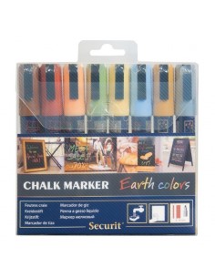 Securit Earth Chalk Pens 2 x 6mm - GM269