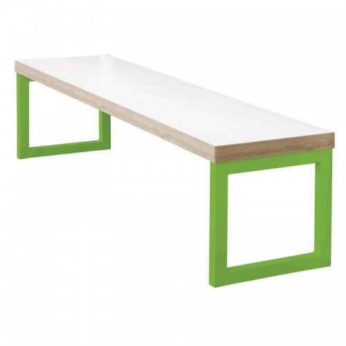 Bolero Dining Table White with Green Frame 3ft - DM653