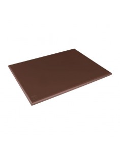 Hygiplas Extra Thick Low Density Brown Chopping Board Large