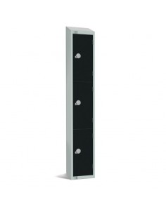 Elite Lockers Elite Three Door Coin Return Locker with Sloping T