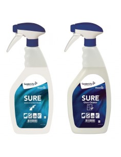 SURE Glass Cleaner  Interior and Surface Cleaner Refill Bottles 750ml (6 Pack)