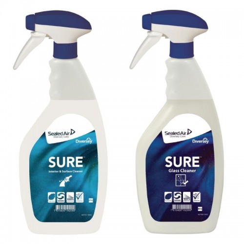 SURE Glass Cleaner  Interior and Surface Cleaner Refill Bottles 750ml (6 Pack)