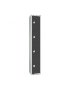 Elite Lockers Elite Four Door Coin Return Locker Graphite Grey