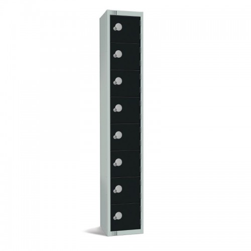 Elite Lockers Elite Eight Door Electronic Combination Locker Bla