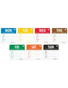 Vogue Removable Day of the Week 50mm Label Set