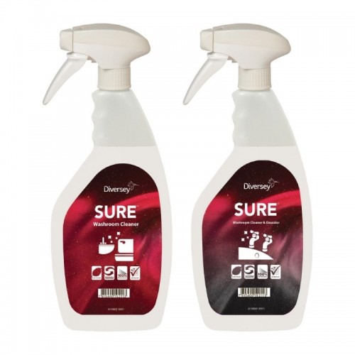 SURE Washroom Cleaner  Cleaner and Descaler Refill Bottles 750ml (6 Pack)