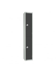 Elite Lockers Elite Double Door Coin Return Locker Graphite Grey