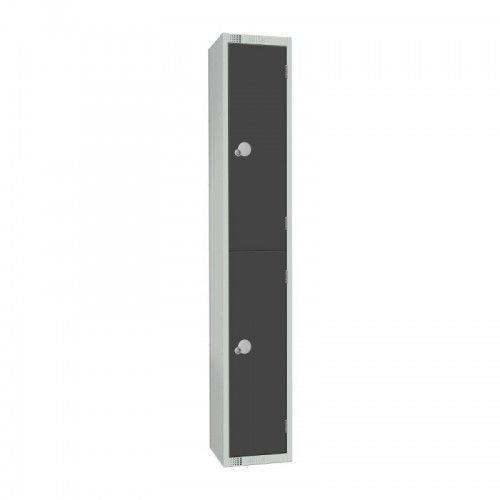 Elite Lockers Elite Double Door Coin Return Locker Graphite Grey