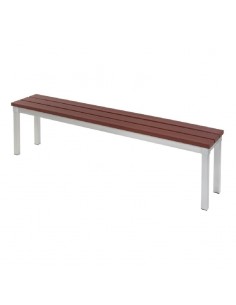 Enviro Outdoor Walnut Effect Faux Wood Bench 5ft
