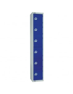 Elite Lockers Elite Six Door Coin Return Locker Blue