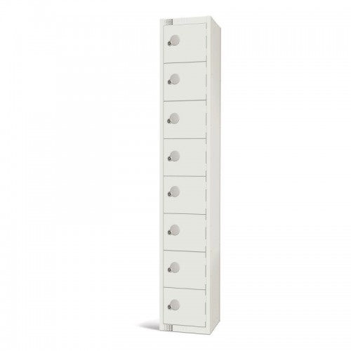 Elite Lockers Elite Eight Door Locker White Camlock 300mm - GR30