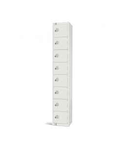 Elite Lockers Elite Eight Door Locker White Camlock 450mm - GR31