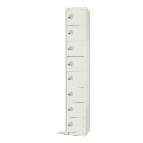 Elite Lockers Elite Eight Door Locker White Camlock 450mm - GR31