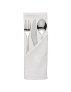 Luxor Cotton Napkins Ivy Leaf White 450 x 450mm