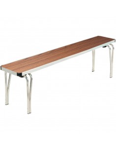 Gopak Contour Stacking Bench Teak Effect 5ft