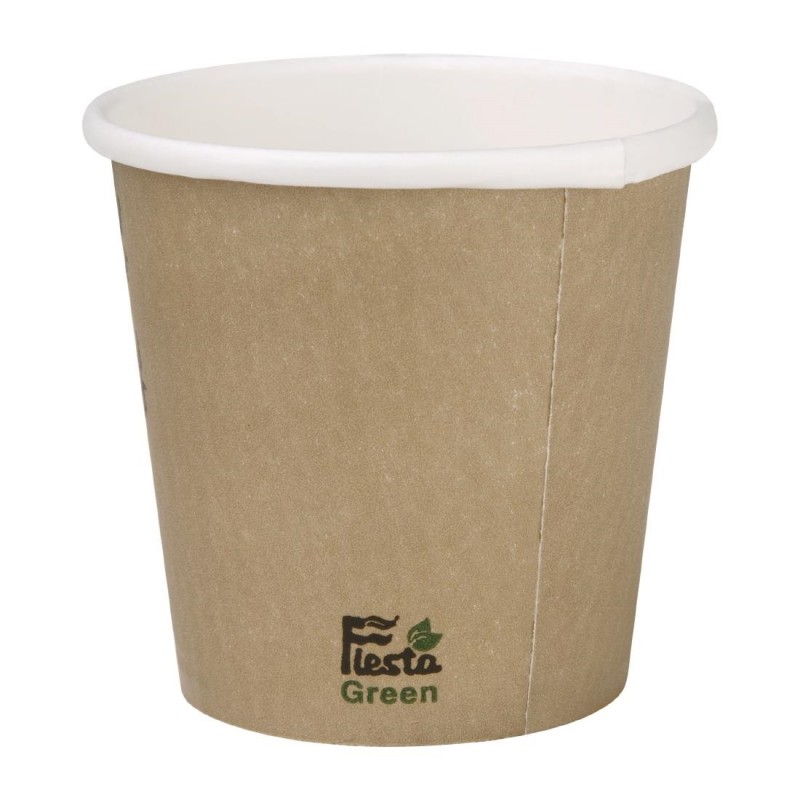 113ml 4oz Fiesta Green Compostable Espresso Cups Single Wall Pack of 1000