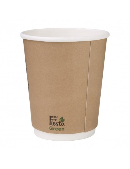 Fiesta Green Compostable Hot Cups Double Wall 227ml / 8oz x 500