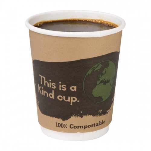 Fiesta Green Compostable Hot Cups Double Wall 227ml / 8oz x 500