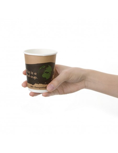 Fiesta Green Compostable Hot Cups Double Wall 227ml / 8oz x 500