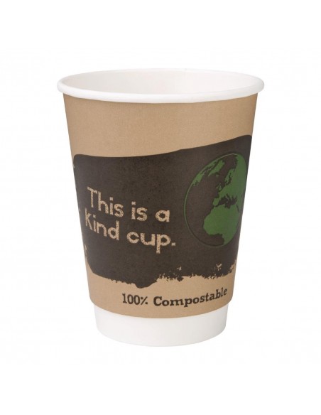 Fiesta Green Compostable Hot Cups Double Wall 355ml / 12oz x 500