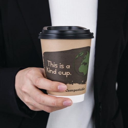 Fiesta Green Compostable Hot Cups Double Wall 355ml / 12oz x 500