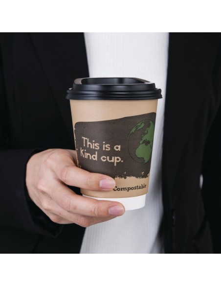 Fiesta Green Compostable Hot Cups Double Wall 355ml / 12oz x 500