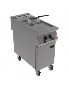 Falcon F900 Twin Pan, Twin Basket Electric Fryer on Castors E9342