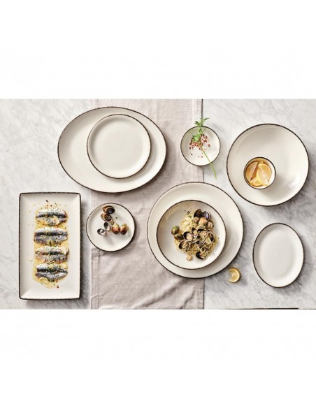 Steelite Charcoal Dapple Oval Coupe Plates 280mm