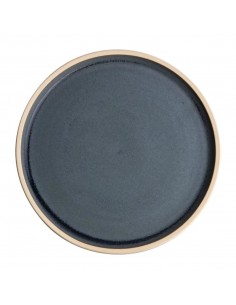 Olympia Canvas Flat Round Plate Blue Granite 180mm