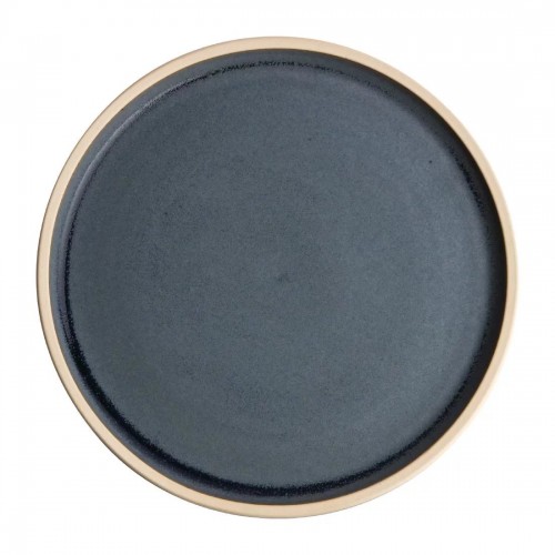 Olympia Canvas Flat Round Plate Blue Granite 180mm