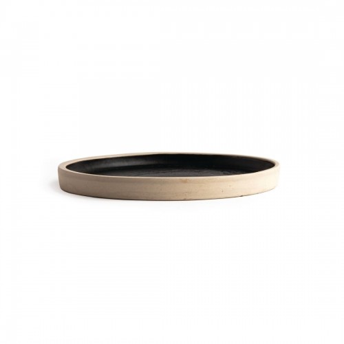 Olympia Canvas Flat Round Plate Delhi Black 180mm