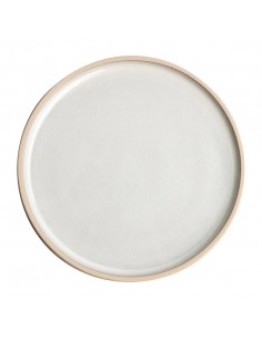 Olympia Canvas Flat Round Plate Murano White 180mm