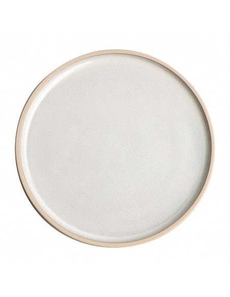 Olympia Canvas Flat Round Plate Murano White 180mm