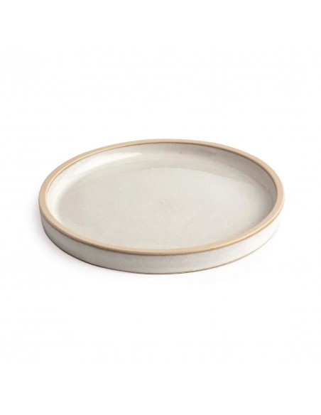 Olympia Canvas Flat Round Plate Murano White 180mm
