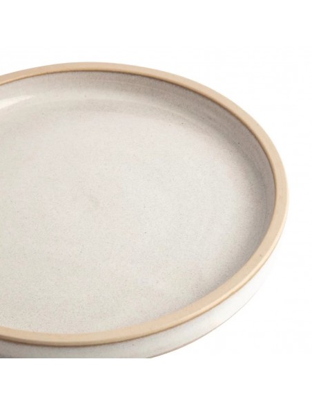 Olympia Canvas Flat Round Plate Murano White 180mm