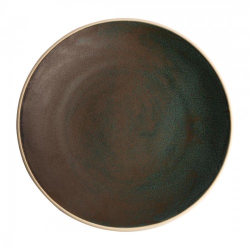 Olympia Canvas Concave Plate Green Verdigris 270mm