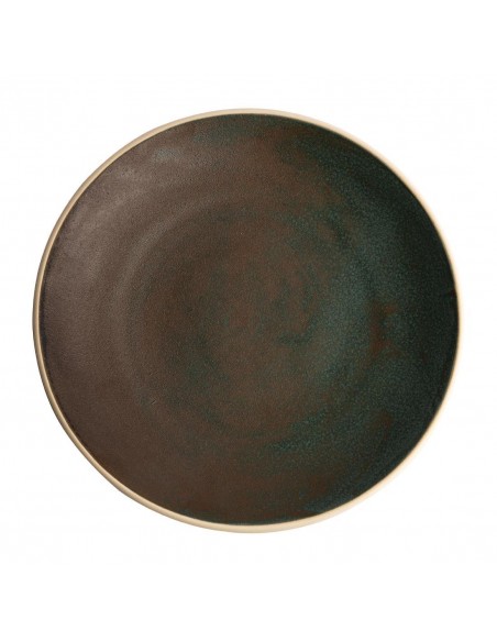 Olympia Canvas Concave Plate Green Verdigris 270mm