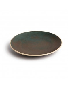 Olympia Canvas Concave Plate Green Verdigris 270mm 2