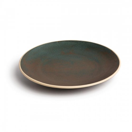 Olympia Canvas Concave Plate Green Verdigris 270mm