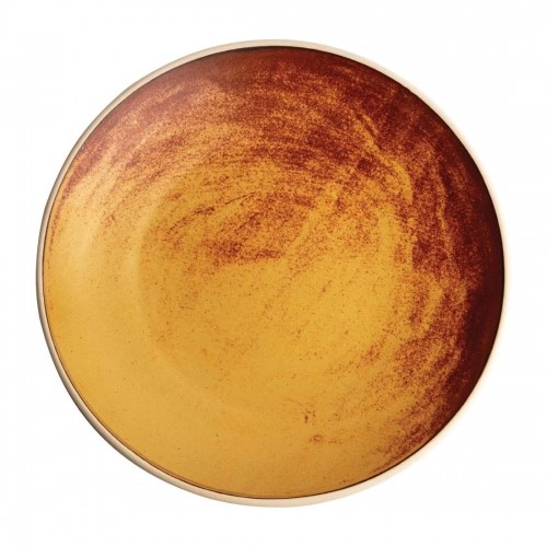 Olympia Canvas Concave Plate Sienna Rust 270mm