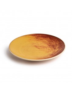 Olympia Canvas Concave Plate Sienna Rust 270mm 2