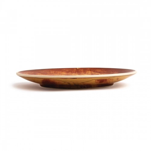 Olympia Canvas Concave Plate Sienna Rust 270mm