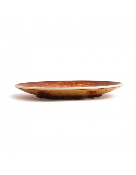 Olympia Canvas Concave Plate Sienna Rust 270mm