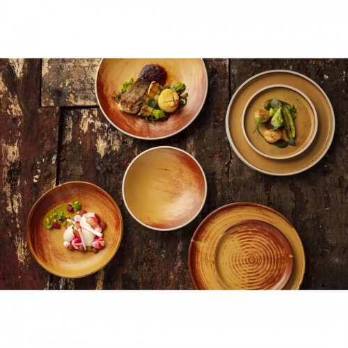 Olympia Canvas Concave Plate Sienna Rust 270mm