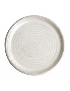 Olympia Canvas Small Rim Round Plate Murano White 180mm